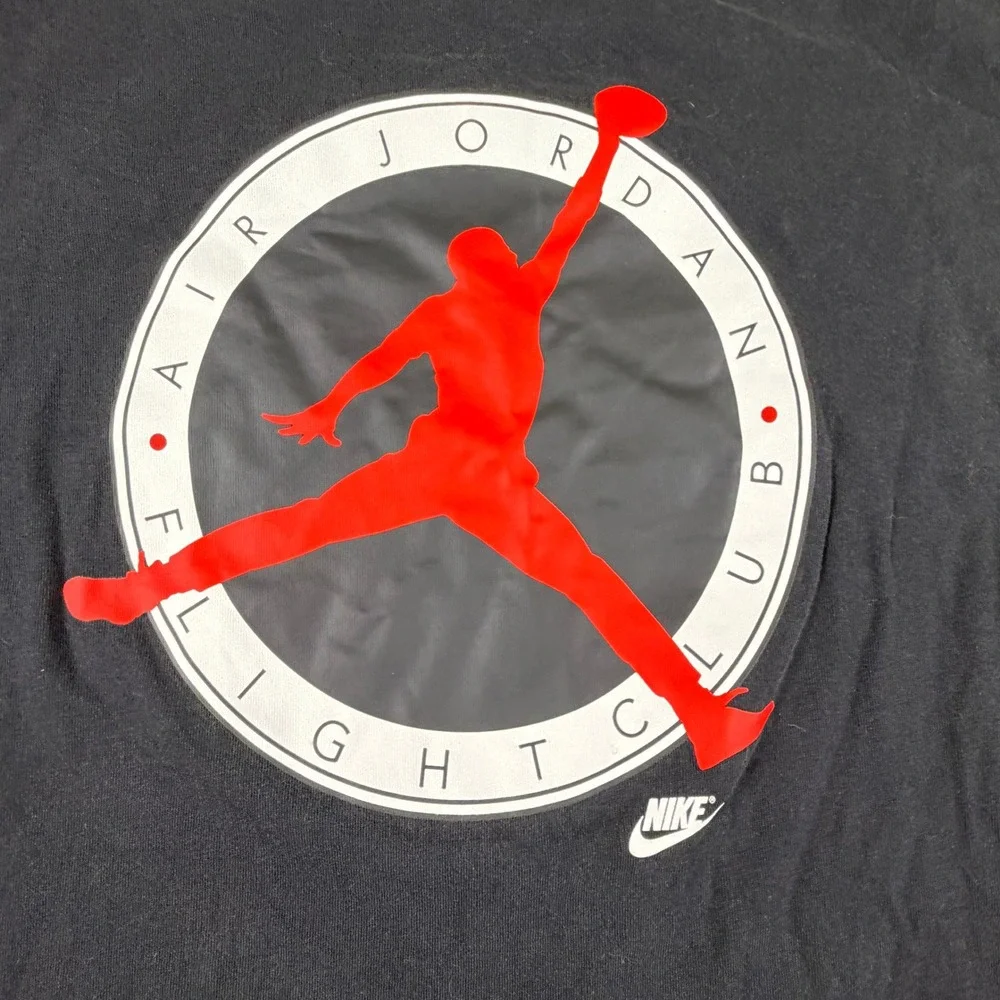 Jordan T-Shirt Mens S IM1352-010 Black Air Jordan Flight Club Graphic EUC